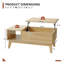 Ensemble de tables basses à plateau relevable avec 2 tables de bout, table basse naturelle et tables d'appoint avec station de charge-1124166112-1124166119