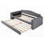 Lit de jour simple rembourré avec accoudoirs de rangement Lit gigogne, audio Bluetooth intégré, gris, aucun sommier nécessaire-1243924732-1243924733
