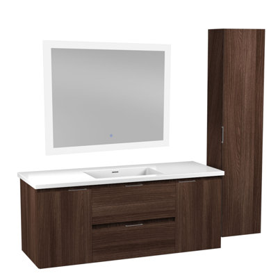 Conques 48'' Single Bathroom Vanity with Marble Top