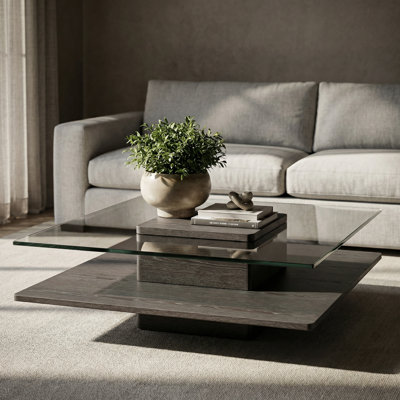 Table basse à piédestal avec rangement Artavis