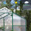 Base surélevée en polycarbonate à effet de serre et serres en aluminium robuste-115824011-115824012