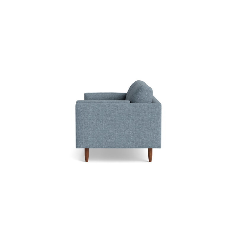 Skinny Fat Loveseat (70"), Performance Velvet - Denim, 70" W