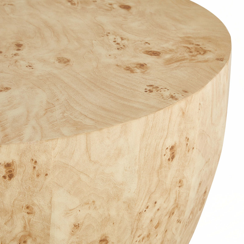 Table basse de 34,65 po en bois aggloméré de haute qualité de couleur naturelle, table basse industrielle moderne entièrement assemblée, idéale pour la maison et la cuisine
