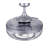 Carbondale 48" Retractable Blade Ceiling Fan with Light and Remote, Modern Fandelier Ceiling Fan, Patented Design Technology, Stronger Thicker Blades, Grey Silver-2011763023