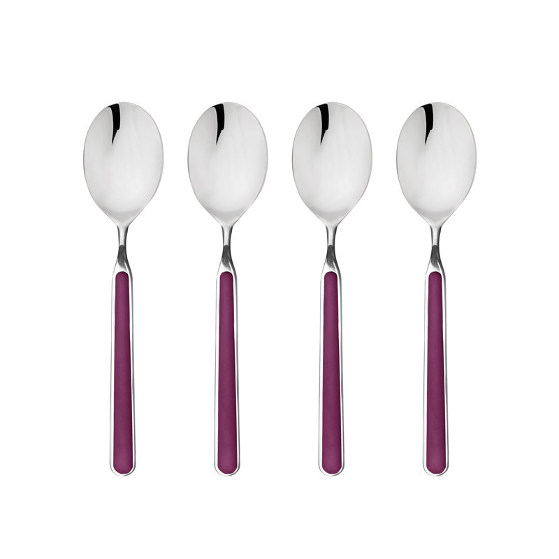Cuillère à café en acier inoxydable Fantasia - 4 pièces, Mauve clair