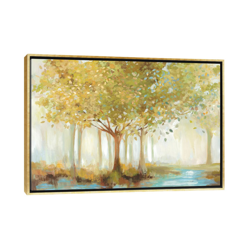 "Forest River" par Allison Pearce, reproduction d’art sur toile, H 26 po x l 40 po x 1,5 po, Toile encadrée d'or