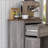 Sideboard, HOMCOM Farmhouse Gray Storage Cabinet with Double Doors, Drawer &amp; Adjustable Shelf | Particle Board | Melamine Coating