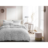 Rosée Gris Percale Duvet Cover