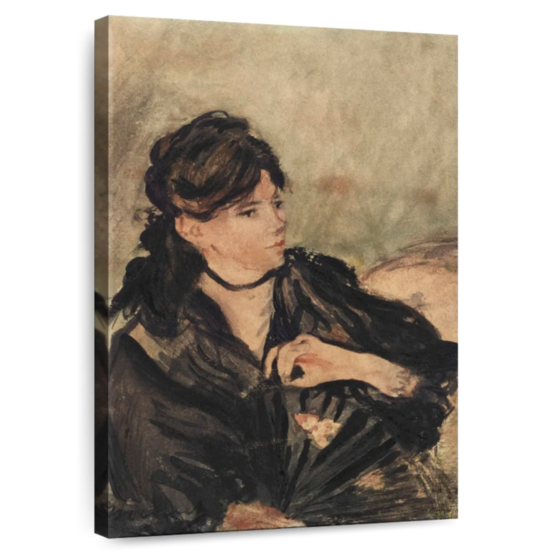 Leisha, portrait de Berthe Morisot avec un ventilateur 1874, H 24 po x l 16 po