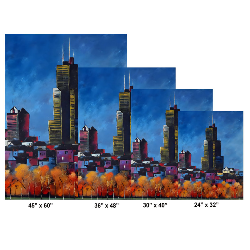 Chicago, 32" H x 24" W