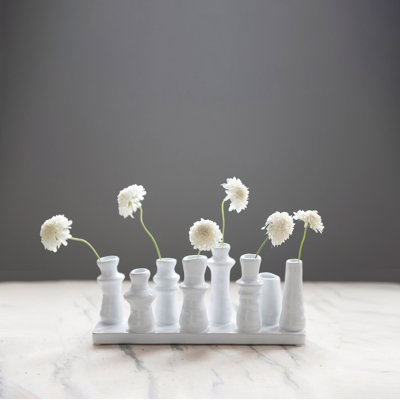 Stoneware Vase with 8 Sections