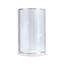 Ensemble de douche de coin ronde en chrome L 35 po x l 35 po x H 76,18 po Breeze, porte coulissante transparente, murs et poêle