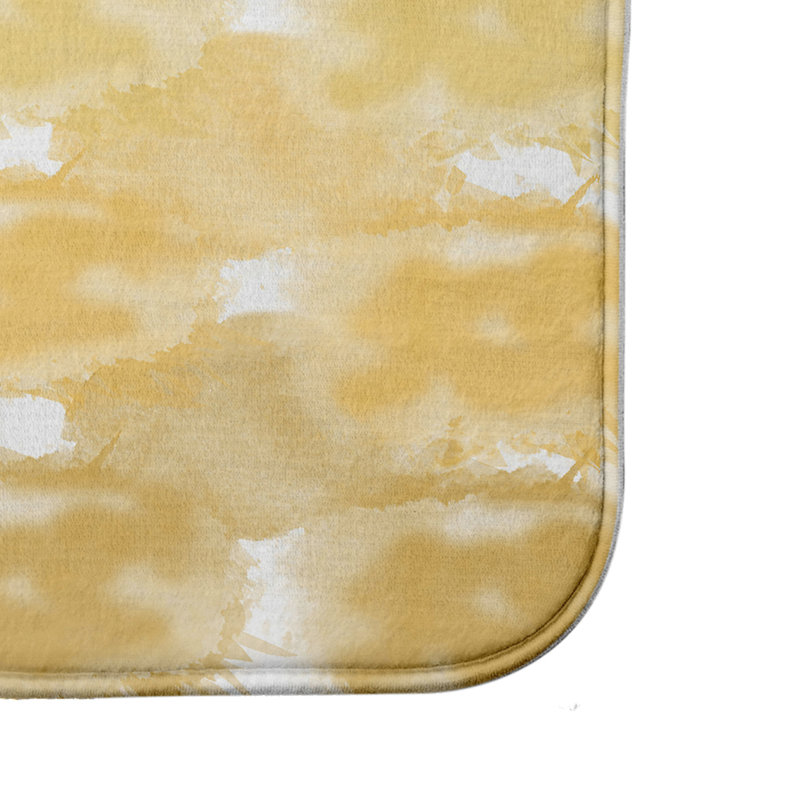 Tapis pour salle de bain Hephzibah, H 18 po x L 30 po, Jaune