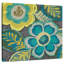 Assortiment floral Harnek bleu sarcelle sur gris foncé II-109213962