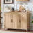 Sideboard Buffet Cabinet With Storage, 46" Arc-Shaped Credenza With 3 Doors & Adjustable Shelves, Mid Century Modern Coffee Bar Cabinet For Kitchen, Living Room, Entryway-54099599-64397789