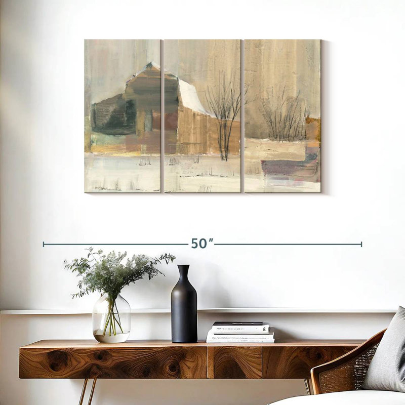 Lilie Winter On The Farm Neutral, 24" H x 38" W
