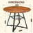 Ameah Industrial 42" Round Dining Table Set With Upholstered Chairs-473923622-473923623-473923620