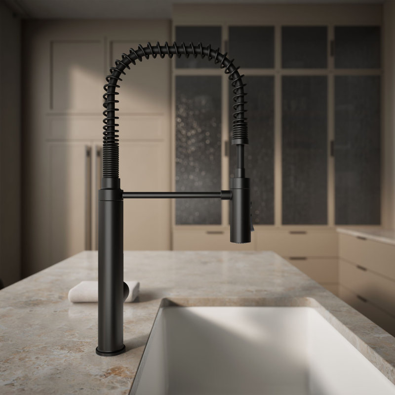 Purist® Pull Down Single Handle Kitchen Faucet, Matte Black