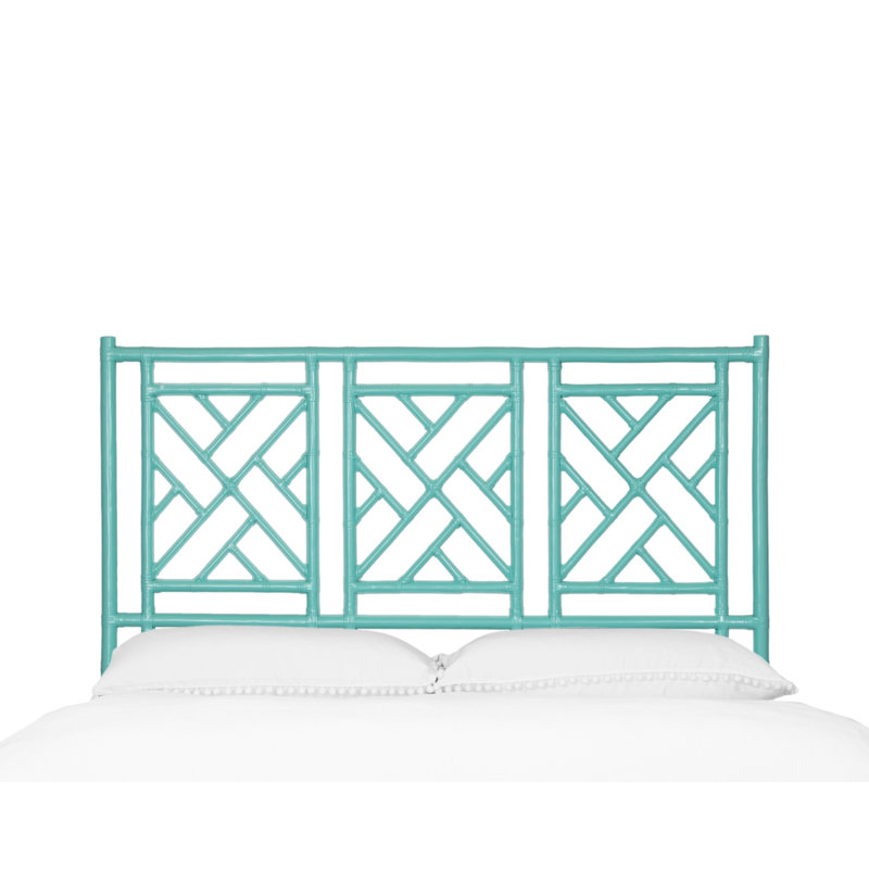 Chippendale Open-Frame Headboard, Turquoise, Full