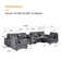 144.39" U-Shaped 6 Seats Modular Sectional Sofa with Storage Seats and Phone Holder and Console Table
