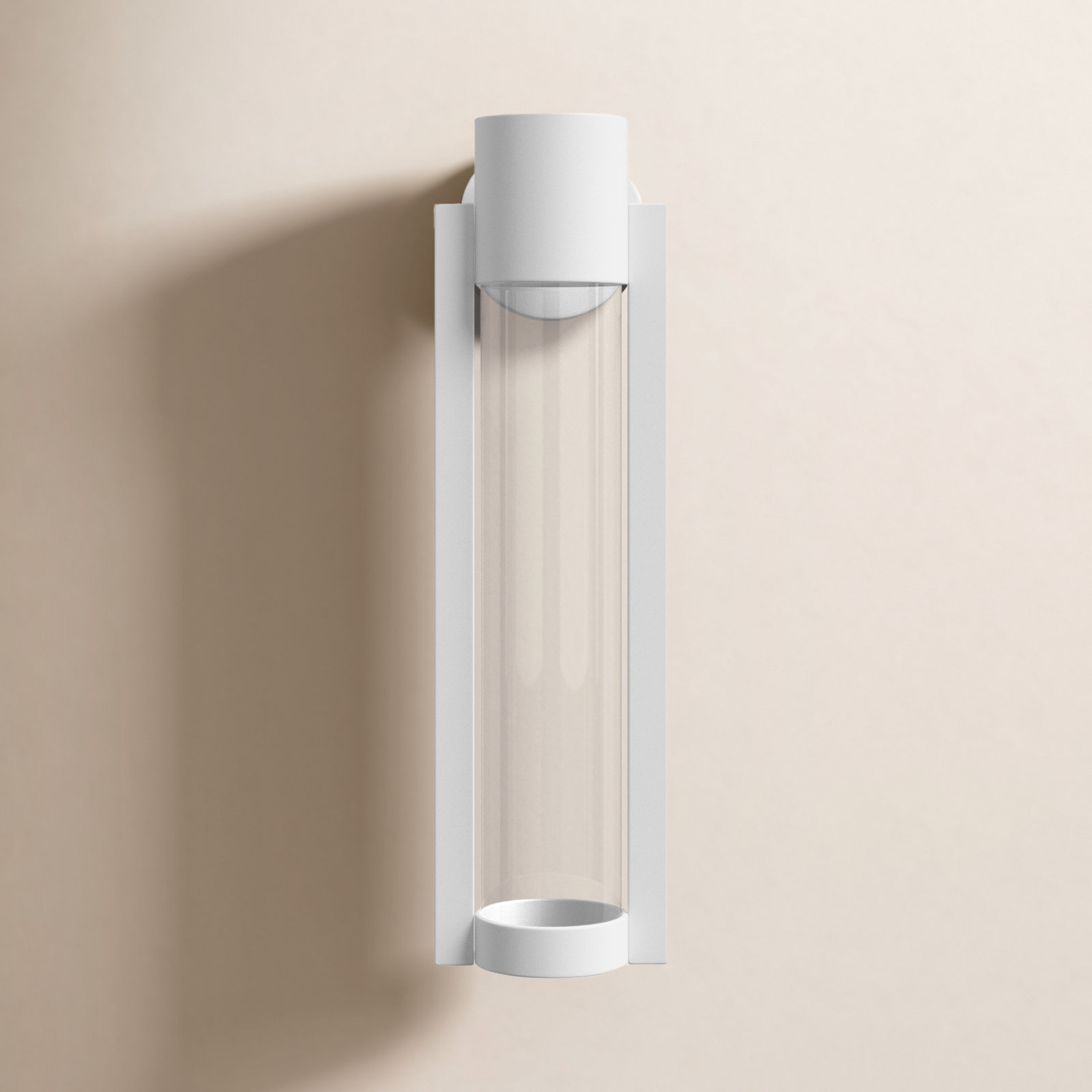Eddy Integrated LED Outdoor Wall Lantern, White