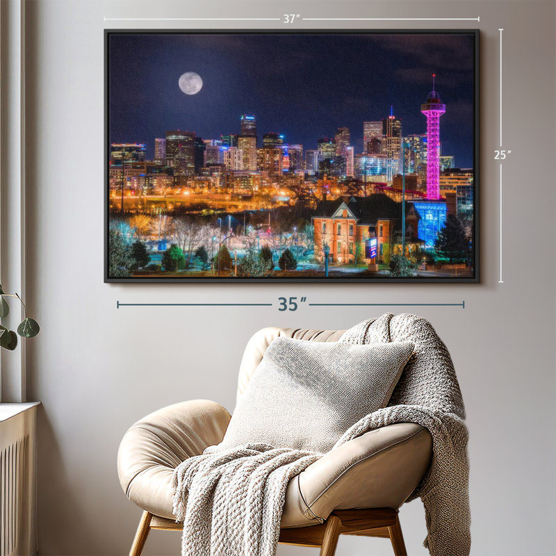 " Denver Moon Wall Art ", 25" H x 37" W