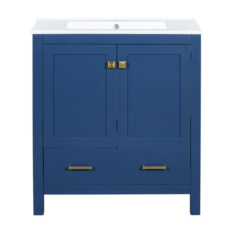 Ensemble de meuble-lavabo 60 po avec double meuble-lavabo, lavabos en céramique et beaucoup de rangement pour les salles de bain modernes