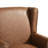 Duward Upholstered Brown Faux Leather Wingback Accent Chair with Nailhead Trim-111234190