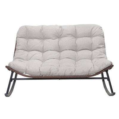 Double Wide Rocking Papasan Chair