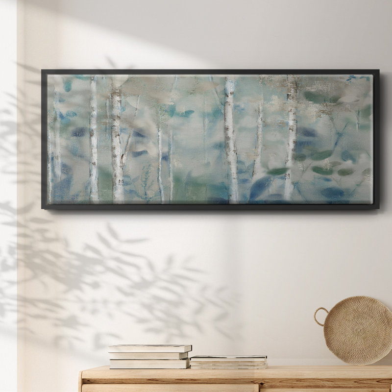 Zen Forest II- Framed Canvas, 12" H x 30" W