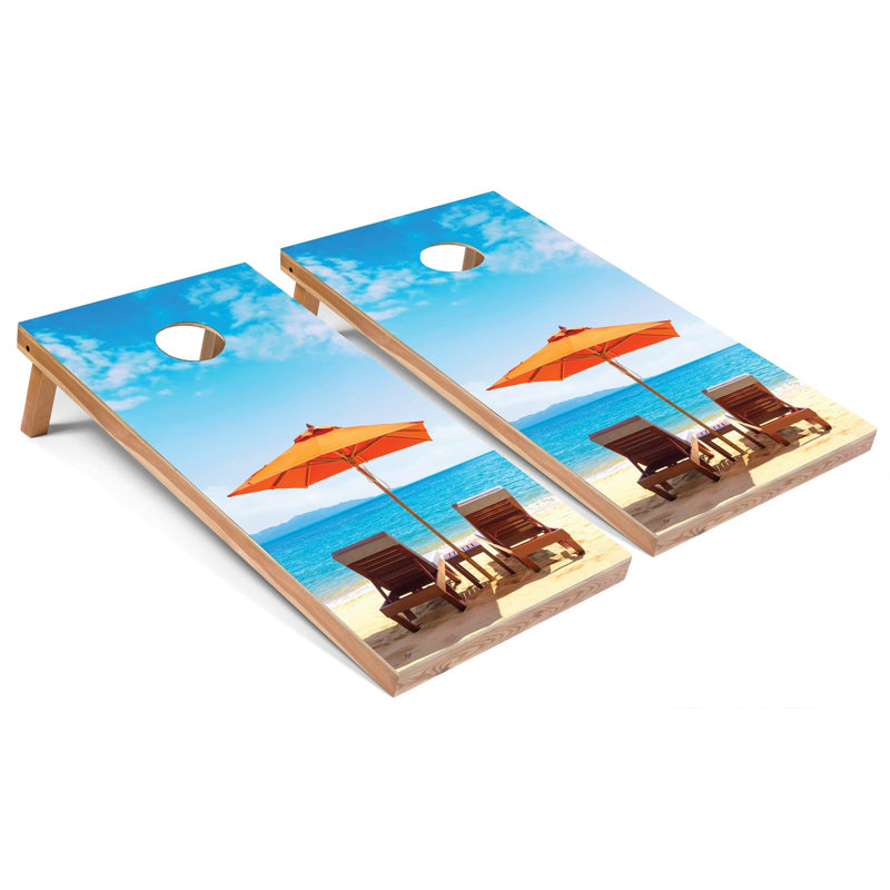 Ensemble de cornhole tropical toutes saisons | Comprend (2) planches (8) sacs et accessoires optionnels, AUCUN accessoire