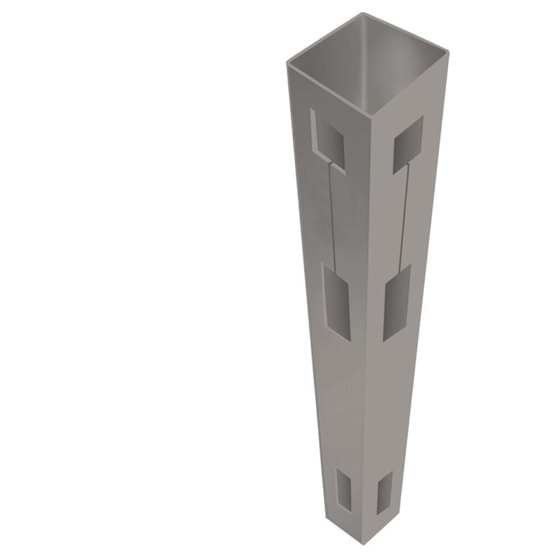 Gray Vinyl 9-ft Corner Fence Post for Semi-Privacy