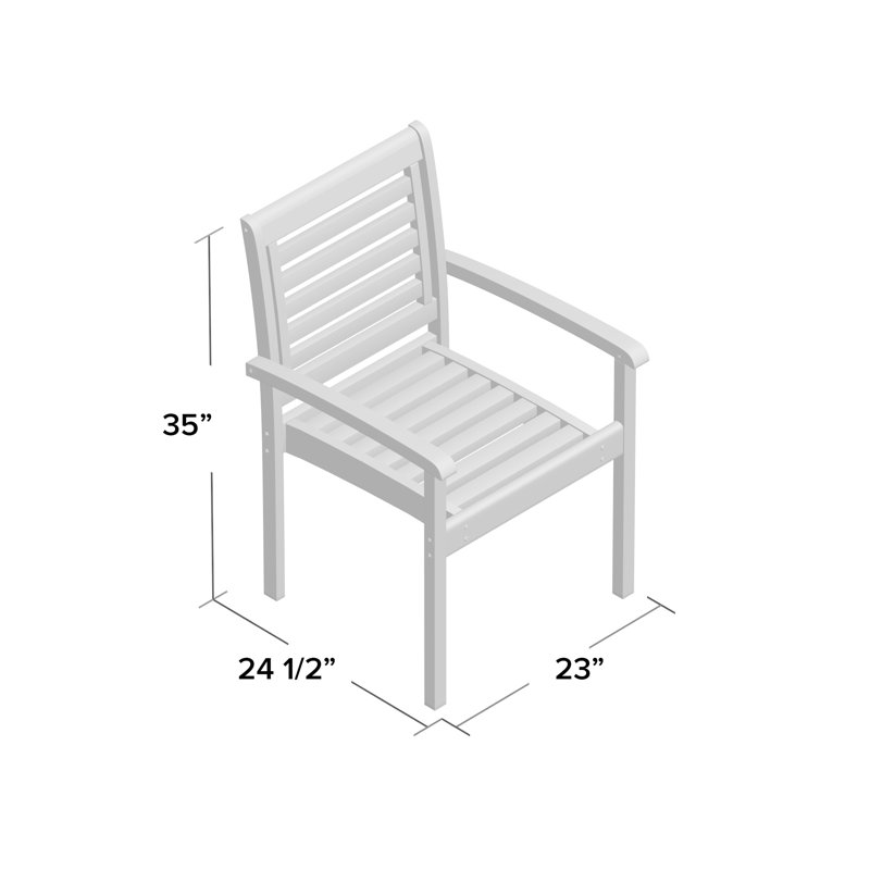 Chaise de patio empilable Rafael