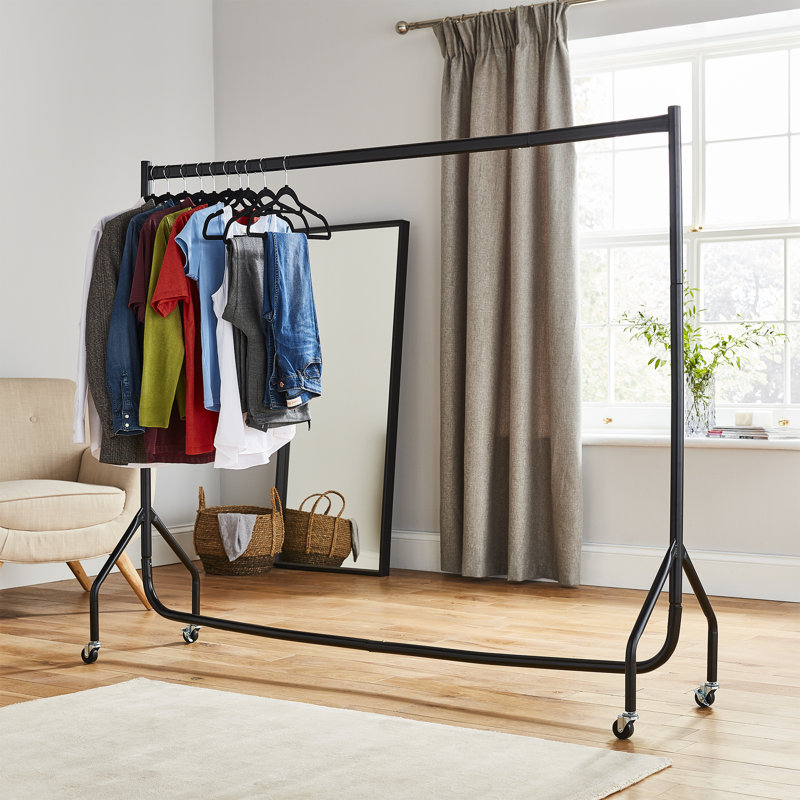 Heavy Duty Steel No Tools Required 180cm Wide Clothes Rail, 152cm H x 183cm W x 46.5cm D