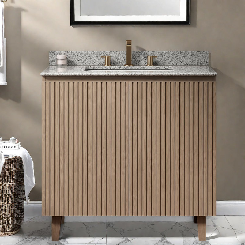 Freestanding Standard With Granite Top, 35.83