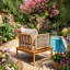 Fauteuil club en bois d'acacia et corde avec coussins l 29 po x P 32 po x H 11,5 po Christopher Knight Home