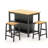 3 Pieces Dining Table Sets, with Fixed Table-119755422