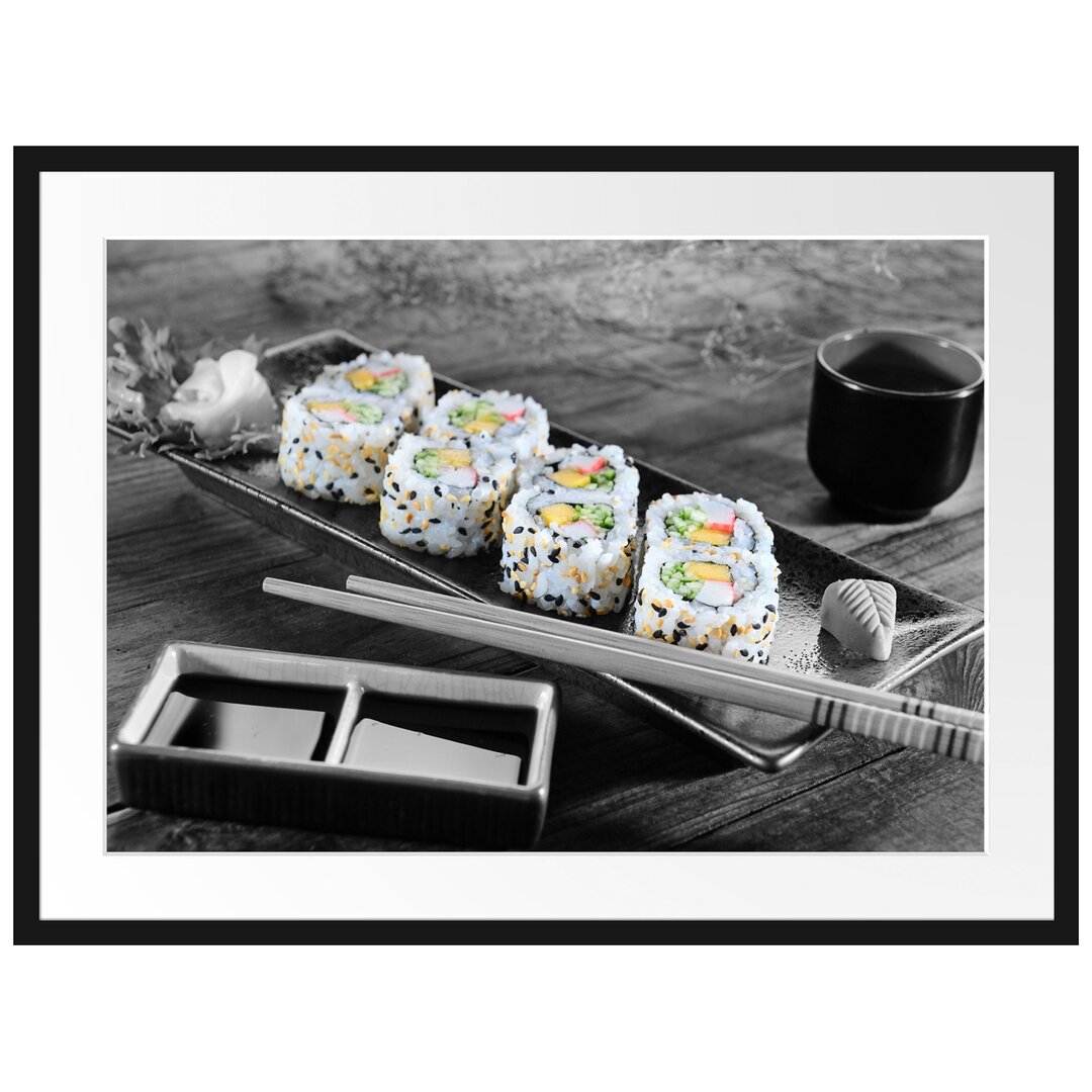 Gerahmtes Poster Inside Out Sushi Rollen