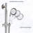 Brushed Nickel Exposed Shower Faucet Set Rain Shower System Fixture Wall Mounted
