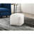 Modern Faux Fur Square Pouf, Non-slip Floor Mark, Zippered, 300lbs Weight Capacity Pouf In Fur, Aspect,