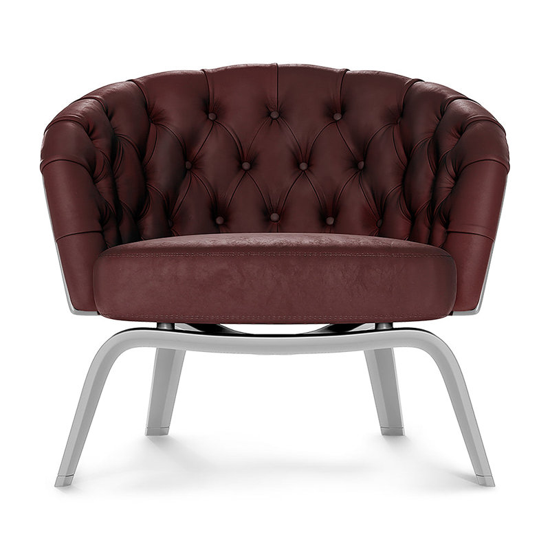 Tissu en similicuir Abbeyshea Hewitt par The Yard, Grenache