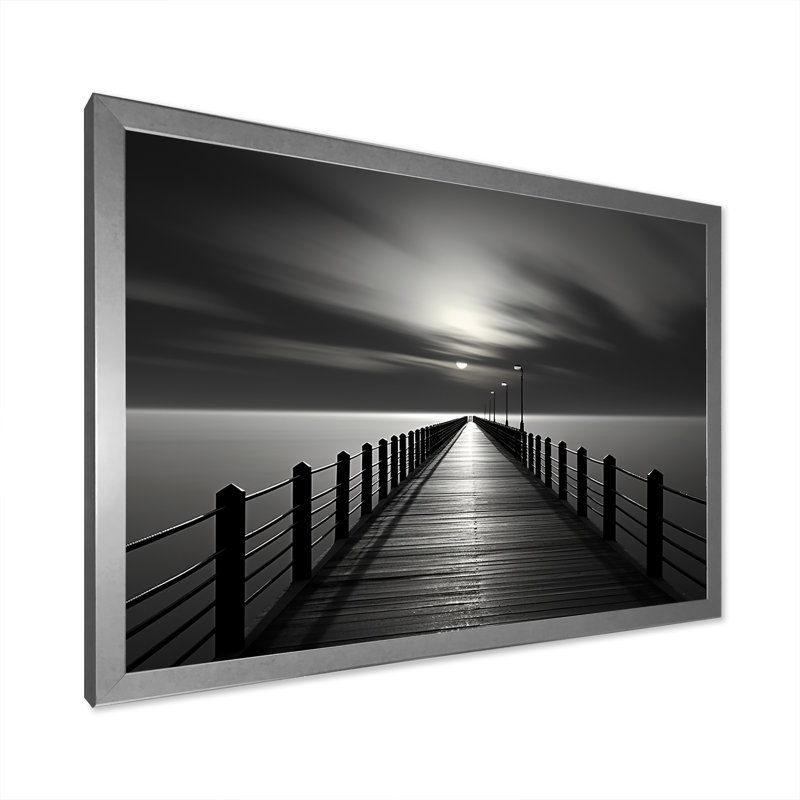 «Bridge To Nowhere Scenery III», reproduction sur toile, H 12 po x l 20 po x P 1 po, Cadre simple argenté