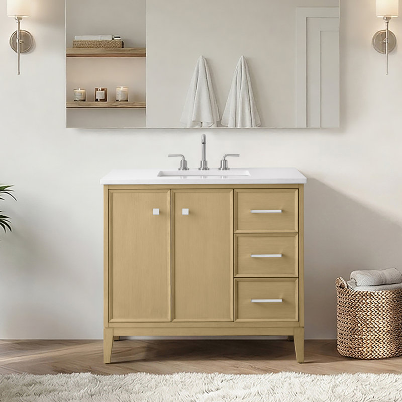 Ensemble de meuble-lavabo simple 36 po, Natural Oak