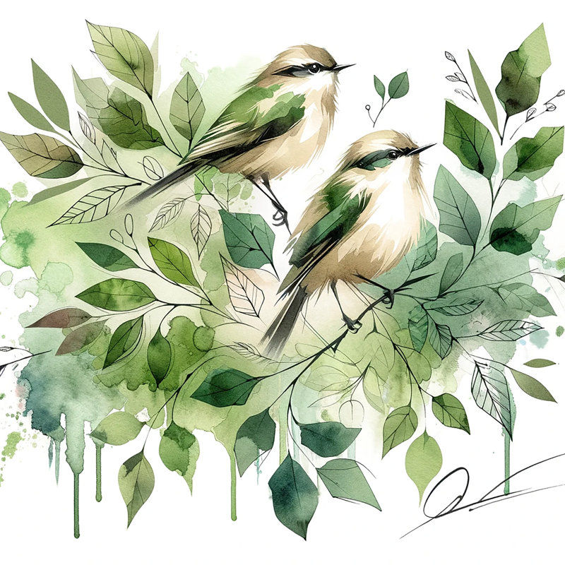 " Verdure Melody ", 12" H x 12" W x 1" D
