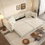 Canapé-lit convertible 3 en 1 de 248 cm (97,7 po), beige/blanc, assise profonde
