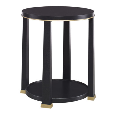 Glam Solid Wood End Table