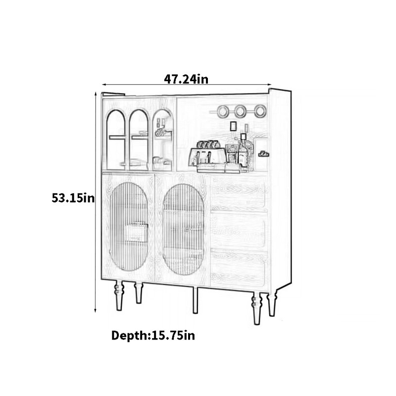 Armoire multifonctionnelle pour bahuts de salon