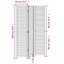 Nyemia 110 cm W 3 - Panel Solid Wood Room Divider-904875445