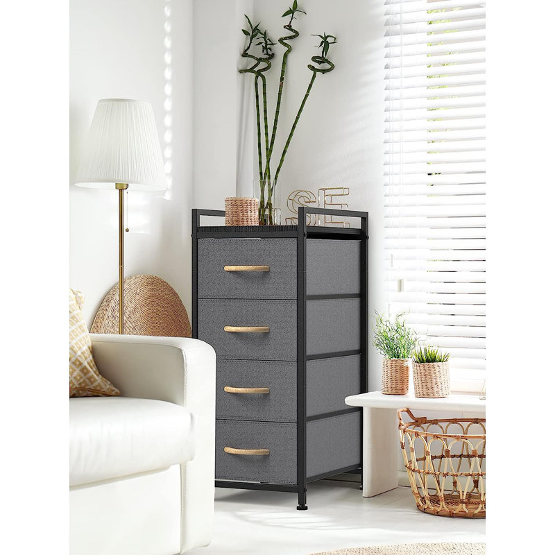 12.6 " W 4 - Drawer Dresser, Gray
