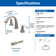 Wide Spread Two Handles Bathroom Sink Faucet with Drain Assembly, Three Holes Bathroom Faucet with Pop-up Drain Stopper